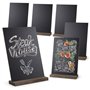 ONUPGO Mini enseignes de tableau noir vintage en bois avec support de base – 15.5 x 22.5cm Lot de 6, mini enseignes de table déc