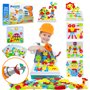 Jouet Enfant 3 Ans Jeux Enfant Puzzle 3D Etabli Jeux Educatif de Société Cadeau Fille 3 4 5 Ans avec Perceuse Électronique Jeu M