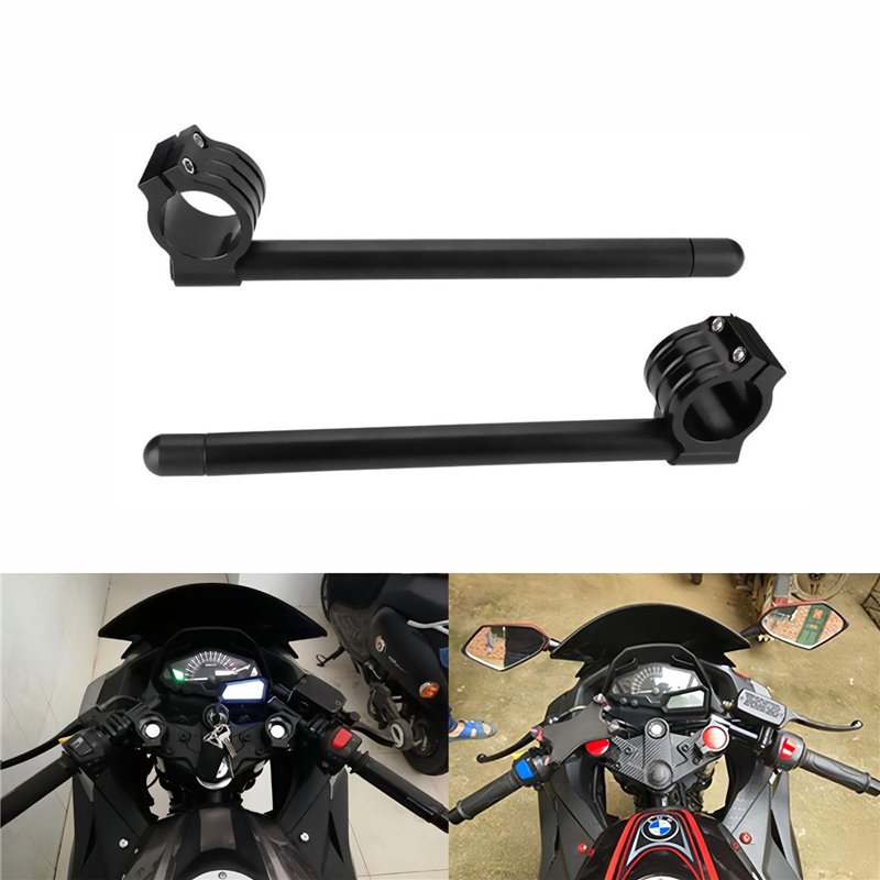 Image secondaire de KSTE Guidon Séparé Clip, 1pair Universal 41mm Motorcycle CNC Poignée séparée Bar Clip réglable sur Guidon