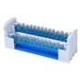 2x15 Bornier de Distribution d'Alimentation Boîte de Jonction Blocs de Jonction Monophasés à 2 Niveaux avec Rail Transparent