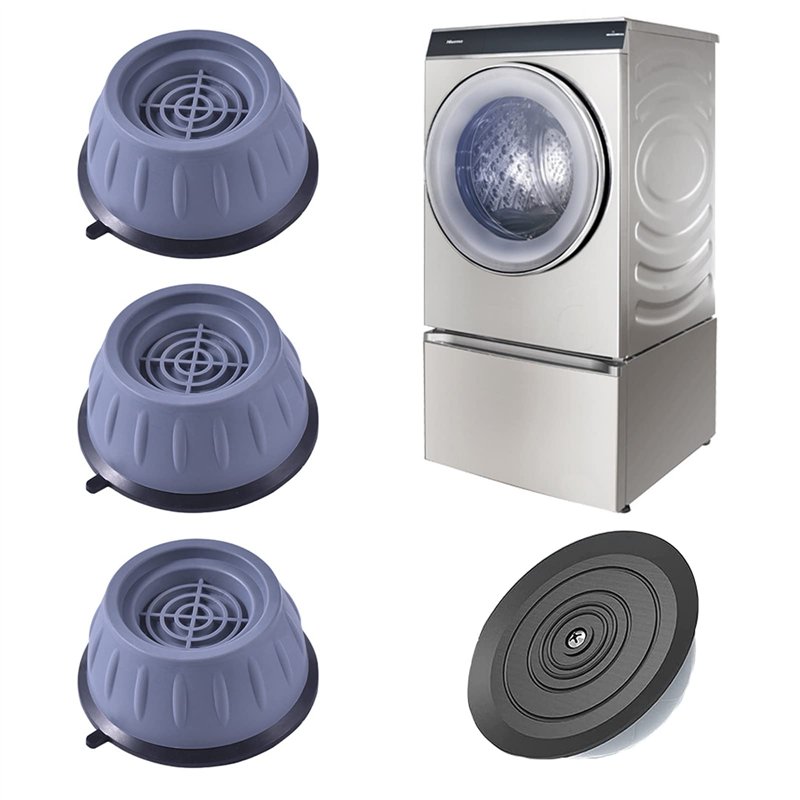 Newaner Patin Machine à Laver, 4 Pièces Pied Machine a Laver avec Patin en Caoutchouc, Pied Anti Vibration Machine a Laver pour 