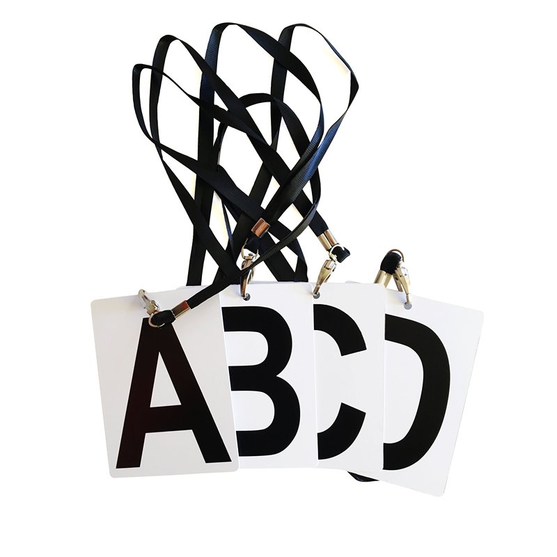 Cartes de Handball pour marquage de la sofficité ABCD avec Bande