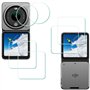ULBTER Vitre Protection pour DJI Action 2 Dual-Screen Combo + Verre Trempé Ecran d'objectif Screen Protector 0
