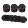 Lot de 20 boutons ronds en résine noire 20 mm 4 trous (noir-20 mm-20 pièces)