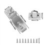 Loquet de Cadenas Agrafe,2 Pièces Porte Fermoir Verrou de Porte Moraillon De Verrou en Acier Inoxydable 4 Pouces Avec Des Vis Ve