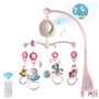 Berceau de musique pour bébé Lit bébé mobile avec fonction de temporisation Projecteur et lumières
