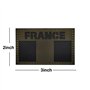 Patch infrarouge réfléchissant drapeau de la France pour moto biker tactique militaire brassard pour voyage sac à dos chapeaux v