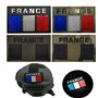 Patch infrarouge réfléchissant drapeau de la France pour moto biker tactique militaire brassard pour voyage sac à dos chapeaux v