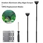 Grattoir Aquarium Algues Grattoir 15PCS Grattoir Algues Nettoyage Aquarium Aluminium Nettoyant Verre Aquarium Grattoir Nettoyage