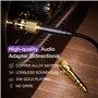 VCE Adaptateur Jack 6.35mm Mâle vers 3.5mm Femelle Stéréo Audio Plaqué Or Lot de 2