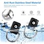SNAGAROG 10 Pcs Accessoire Bateau d’Anneaux Crochets d'Arrimage en Acier INOX D-Rings Anti-Corrosion Anneaux d'Amarrage avec Vis