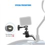 Forevercam Support de rétroviseur de Moto en Aluminium Rotation à 360 ° Pince de Support en métal Compatible pour Gopro Max Hero