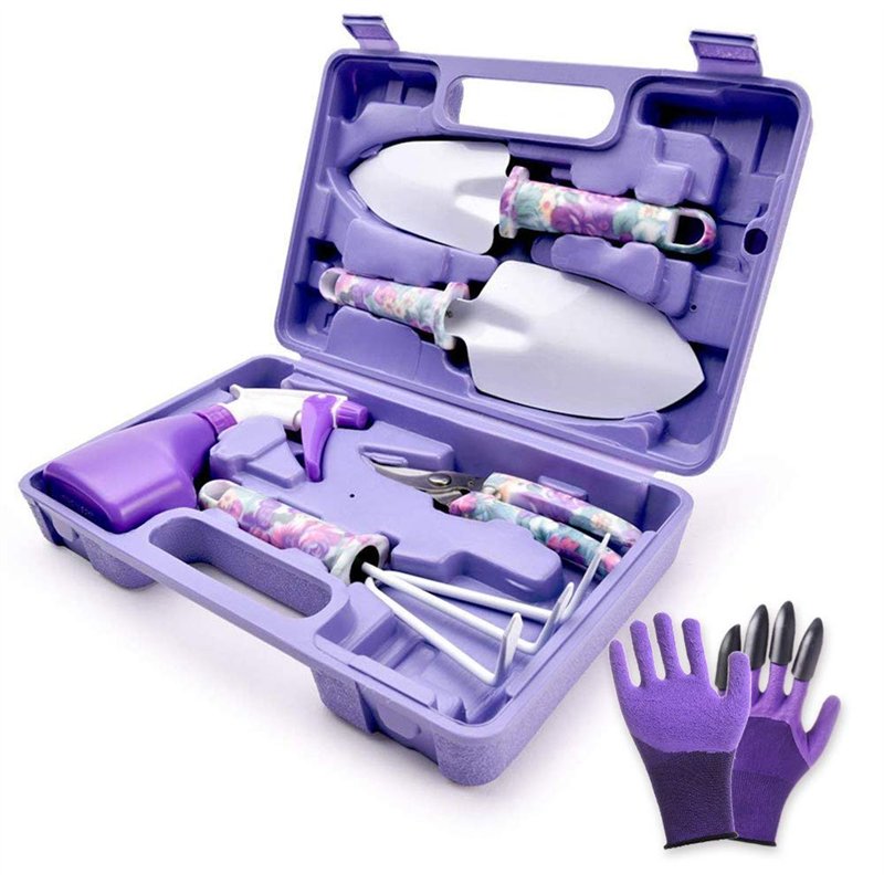 Kit de Jardinage Élégant pour Femmes - Set d'outils de Jardin avec Gants, Pelle, Ciseaux et Plus Encore, pour Les Jardinières Am