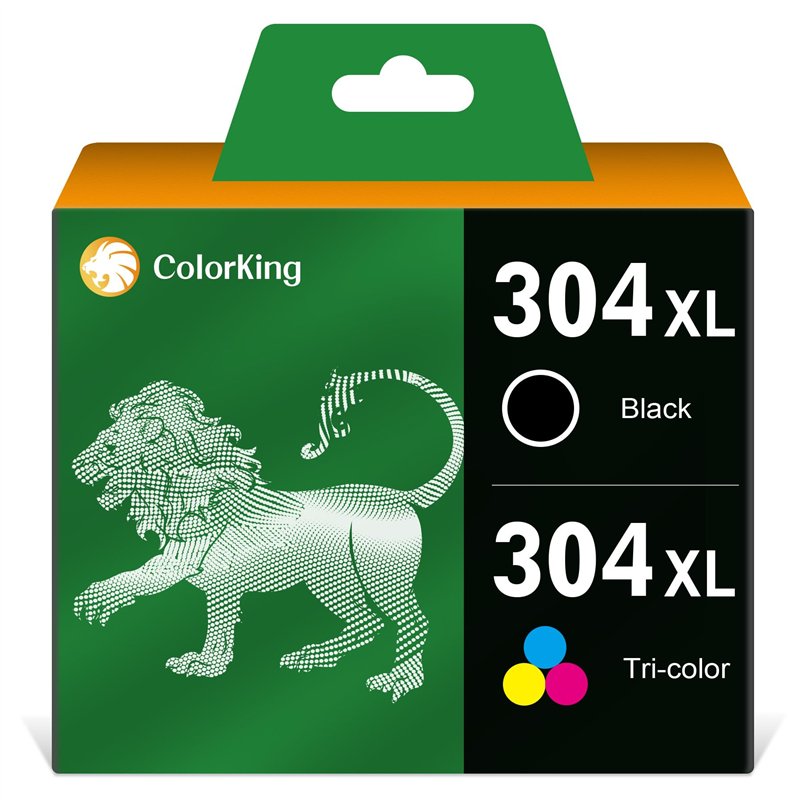 ColorKing Cartouches d'encre Remanufacturées Remplacement pour HP 304 304XL pour Envy 5032 5030 5020 5010 DeskJet 2620 2622 2630
