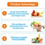 jacootoys 27 pièces Jouet à Couper Magnétiques Fruits en Bois et Légumes à Couper Cuisine Éducatif Tôt Développement Intellectue