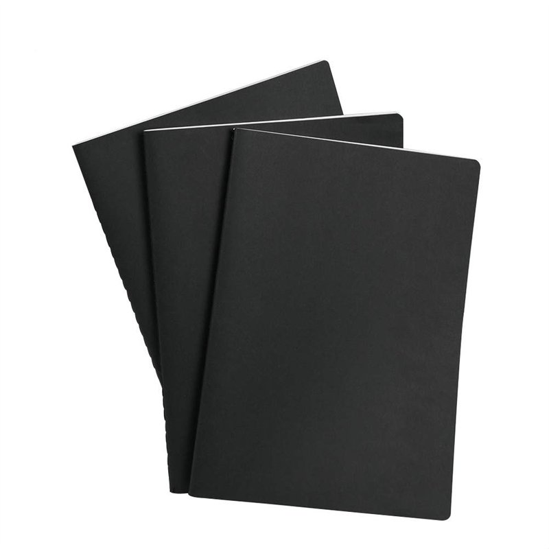 3pcs Carnets de Croquis A4,Bloc-notes Classique,Cahier Vierge Carnet à Dessin avec Couverture,Bloc-notes Agrafé,Blocs de Dessin