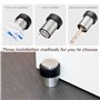TEESIN 2pcs Butée de Porte Ronde en Acier Inoxydable Ø 32 mm, Butoir de Porte Sol, Entretoise pour Fixation au Sol, Installer au
