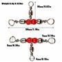 LIOOBO 20pcs émerillons de pêche Baril en Laiton Triple émerillon s'enclenche Ligne de pêche croisée Connecteurs