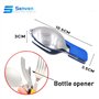 Senven 2Pcs 4 en 1 vaisselle de camping matériel de camping mis en acier inoxydable fourchette cuillère ensemble ouvre-bouteille
