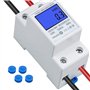 DIFCUL Compteur électrique Monophasé 5-80A 230V 50Hz Compteur d'énergie électrique Numérique avec écran LCD Compteur Divisionnai