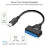 EasyULT USB C Câble Adaptateur, Adaptateur USB 3.1 Type C Thunderbolt 3 Disque Dur SATA I/II/III pour SSD/HDD SATA de 2,5" 7+15 