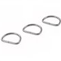 通用 CL-Link Lot de 30 anneaux en D en métal 32 mm anneaux en D en acier argenté pour sac à dos, boucles de ceinture, sacs à main,