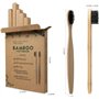 Lot de 10 Brosses à Dents à Poils Souples en Bambou