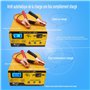Etrogo Chargeur de Batterie 12V 6V 1A-15A Intelligent Entièrement Automatique Chargeur d'impulsions avec écran à Barre LED pour 
