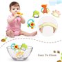 TINOTEEN Bébé Hochets Jouets Ensemble, 5 Pcs Anneau De Dentition Shaker Grab Spin Hochet Jouet pour 3 6 9 12 18 Mois Bébés Infan