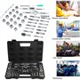 Coffret Tarauds et Filières 40 Pièces M3 - M12 Jeu de Tarauds Kit Tarauds à Goujure Filières de Filetage Extracteurs de Vis Kit 