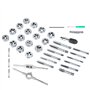 Coffret Tarauds et Filières 40 Pièces M3 - M12 Jeu de Tarauds Kit Tarauds à Goujure Filières de Filetage Extracteurs de Vis Kit 
