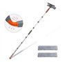 Nettoyeur de fenêtre professionnel 2 en 1 avec barre d'extension de 266 cm