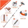 Nettoyeur de fenêtre professionnel 2 en 1 avec barre d'extension de 266 cm, lave-vitre télescopique, outils de nettoyage pour vi