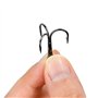 130 Pcs Triple Hameçon Pêche Trident Peche Triples Hameçons Barbelés Acier à Haute teneur en Carbone Taille 4# 6# 8# 10#