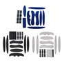 #N/A 27 pièces Universel Casque Remplacement Mousse Rembourrage Kit Vélo Casque Doublure Protection, Absorbant la Transpiration,