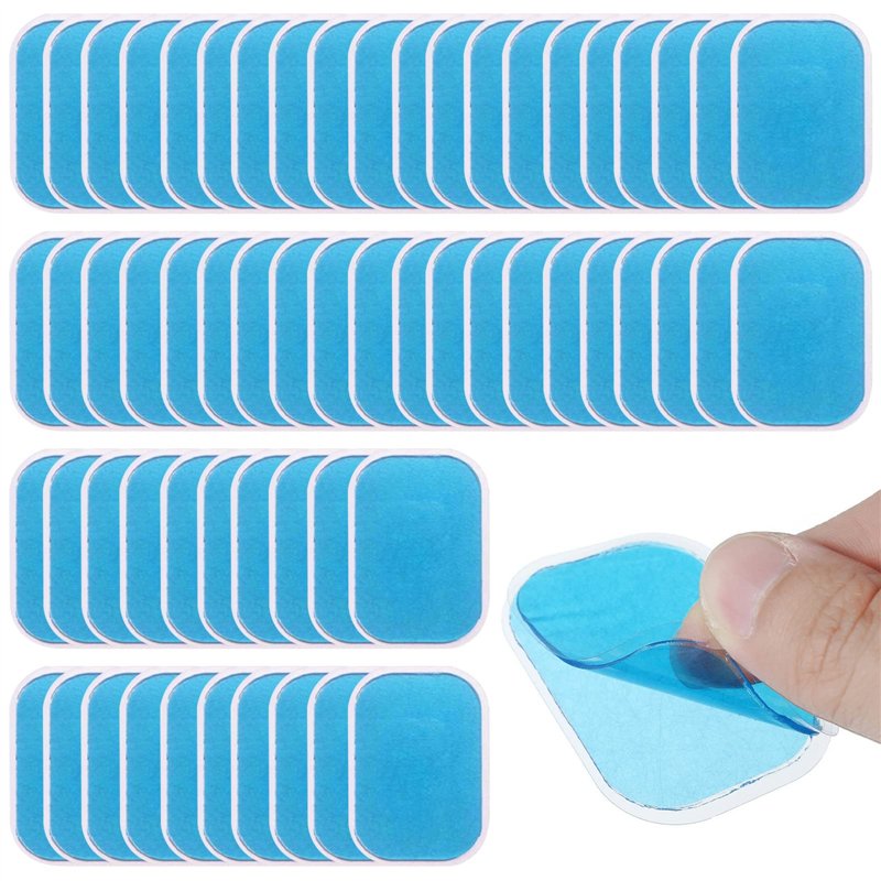 ACHANFLY 60pcs EMS Gel Pad Patch Hydrogel Gel Electrostimulation Electrode Musculation Abdo Électrodes Remplacement de Gel Feuil