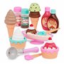 Battat - Play Circle - Jouet alimentaire - Sweet Treats Ice Cream Parlour - 21 pièces - Set de glaces - Accessoires de cuisine p