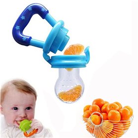 Gearmax Bébé Tetine Grignoteuse Anneau d'alimentation Bébé en Silicone Alimentaire avec Poignée, pour Prendre des Fruits Légumes Gearmax Bébé Tetine Grignoteuse Anneau d'alimentation Bébé en Silicone Alimentaire avec Poignée