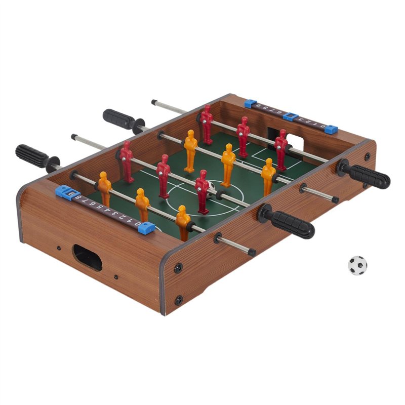 MISTER GADGET MG2018 Jeu de Table Baby-Foot avec 2 Panneaux de Score et 2 balles Bois métal et Plastique, Aléatoire : Multicolor