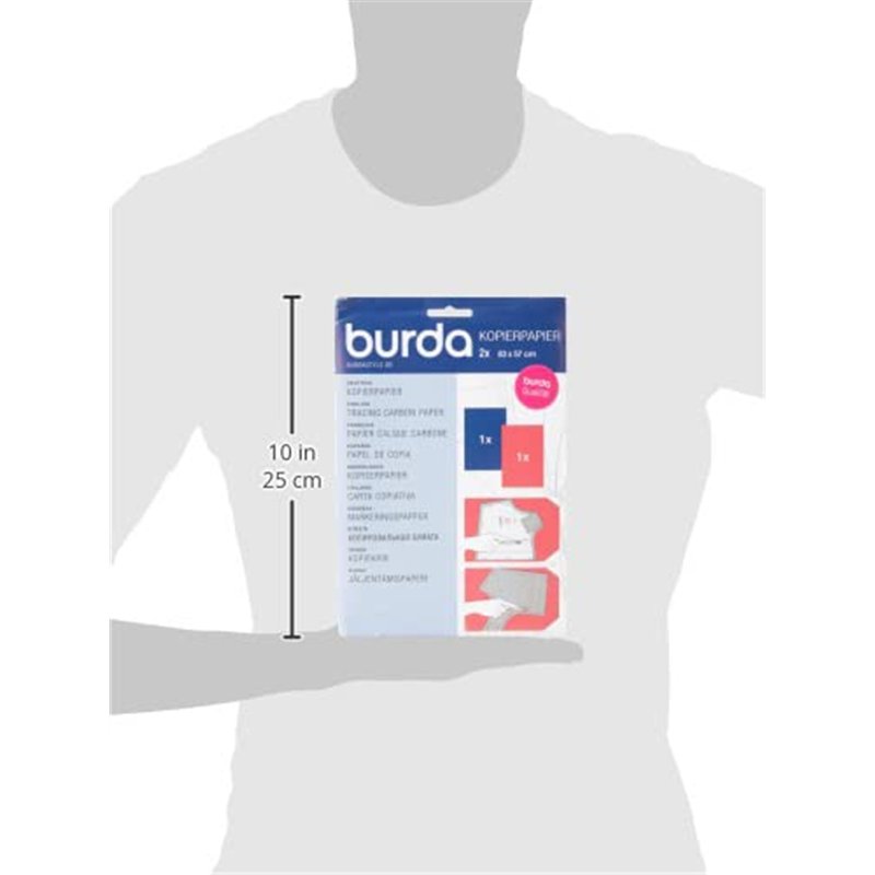 Image secondaire de burdastyle Burda Papier Carbone 1 Bleu 1 Rouge, Taille unique, Set de 2 Pièces