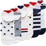 beifon 6 Paires Chaussettes Femme Coeur Fantaisie Chaussette Basses Femme Courtes Invisibles Socquettes Motif Coeur Rayure 35-38