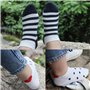 beifon 6 Paires Chaussettes Femme Coeur Fantaisie Chaussette Basses Femme Courtes Invisibles Socquettes Motif Coeur Rayure 35-38
