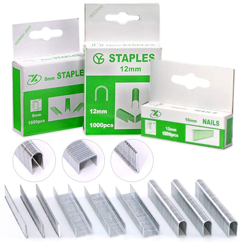 Swpeet Officemate Lot de 3 000 agrafes standard de qualité supérieure 3 tailles, y compris les agrafes de type T, U et de type p