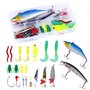 HONGXIN-SHOP Kit de Leurre 24 Pcs Leurres de Pêche Kit Souple Dure Appât Emerillons Crochets et Boîte de Rangement pour la Pêche