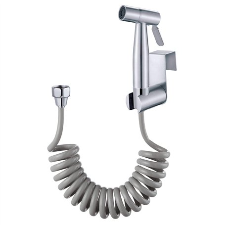Pulvérisateur de Bidet à Main – avec Crochet de Réservoir d'eau et Tuyau de Douche Flexible Télescopique en ABS de 59" pour Plom