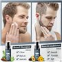 Oukzon 10 en 1 Coffret Cadeau Pousse Barbe Complet Professionnel avec Shampoing barbe