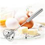 2 Batteurs à Œufs, Fouet Multifonctionnel Semi-Automatique à Main En Acier Inoxydable, Batteur à Lait, Batteur Rotatif Pour Uste