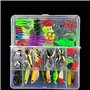 Leurres de pêche Kit avec Boîte à Outils Portable, RoseFlower 106 Pièces Flottante Set Appât de Pêche Hameçons Basse Accessoires