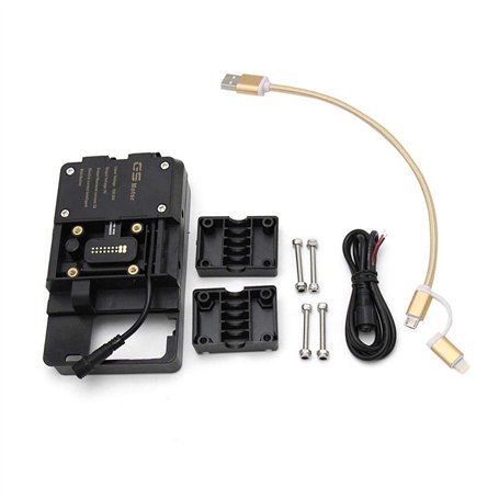 Carrfan Accessoires de Support de Navigation pour Téléphone Portable avec Chargeur USB pour BMW R1200GS LC et Adventure S1000XR