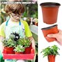 Pot de Fleur Petit, NETUME 100PCS Plastique Réutilisables Pot semis/Godets Semis,Ronds Pots Plantes/Pot de Repiquage/Pot de Cult